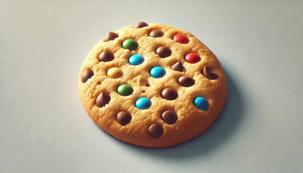 DALL·E 2024 07 24 13.07.45 A hyper realistic chocolate chip cookie that is tan in color, with a darker blue hue, on a plain background. The cookie should have a detailed texture